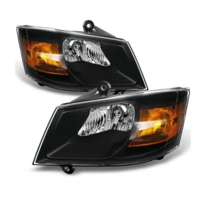 AKKON - Faros delanteros negros para Dodge Grand Caravan, faros del conductor
