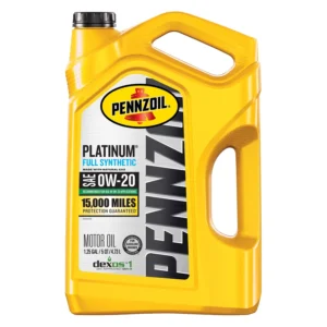 Aceite de motor Pennzoil Platinum totalmente sintético 0W-20, 5 cuartos