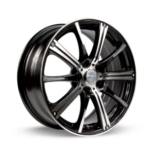 Llanta mecanizada negra RTX Spark 14x5.5 4x100 ET38 CB73.1
