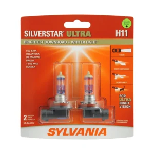 Bombilla halógena para faros delanteros Sylvania H11 SilverStar ULTRA (paquete de 2) compatible con varios vehículos